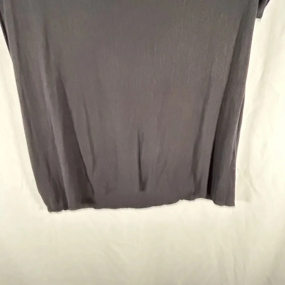 Rock & Republic Top Women's Large Black Vneck Short Sleeve Gold Speckle - Picture 10 of 10